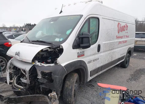 2022 Ram Promaster 2500 High Roof 159 Wb from USA, damaged, VIN 3C6LRVDG8NE110260